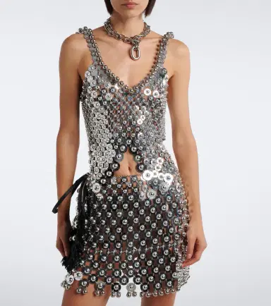 Rabanne Chainmail embellished top | Thumbnail 3