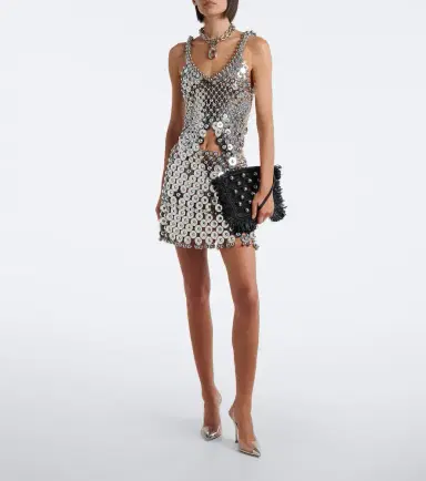 Rabanne Chainmail embellished miniskirt | Thumbnail 2