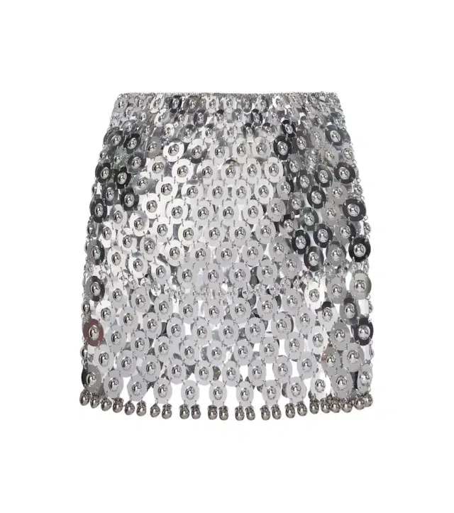Rabanne Chainmail embellished miniskirt