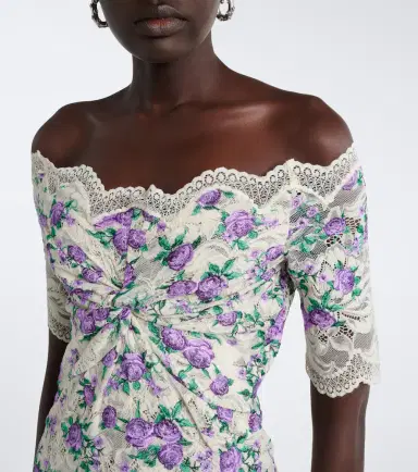 Rabanne Floral lace maxi dress | Thumbnail 4