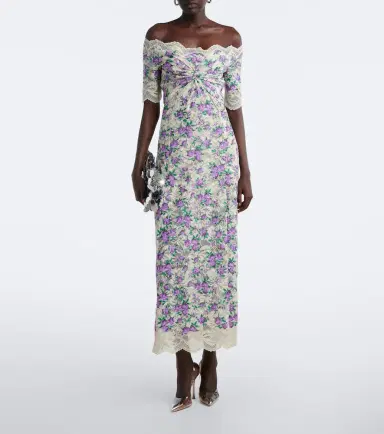Rabanne Floral lace maxi dress | Thumbnail 5