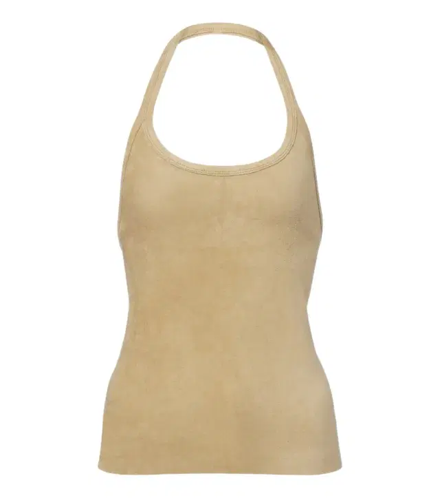Stouls Cherry halterneck suede top