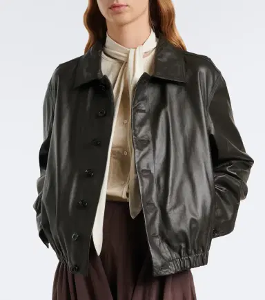 Lemaire Leather blouson jacket | Thumbnail 3 Lemaire Leather blouson jacket | Thumbnail 3