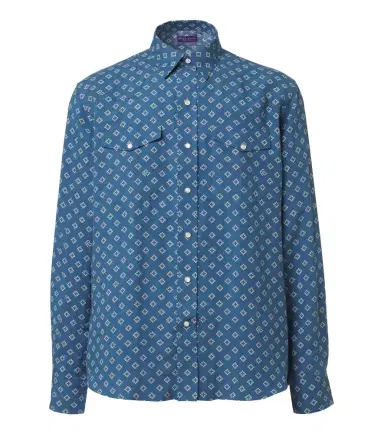 Ralph Lauren Purple Label Printed linen and silk shirt | Thumbnail 1