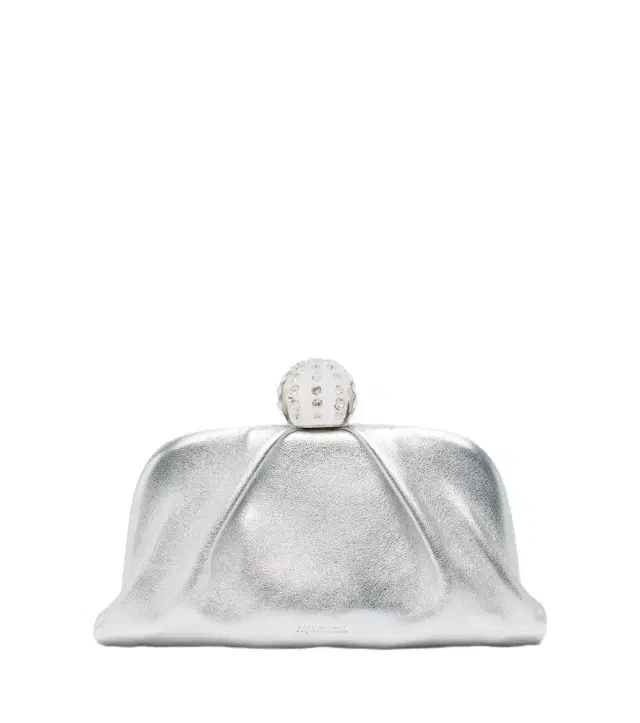 Aquazzura Tequila embellished canvas clutch
