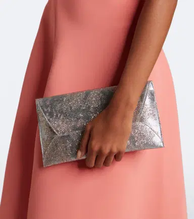 Aquazzura Envelope sequined metallic leather clutch | Thumbnail 5