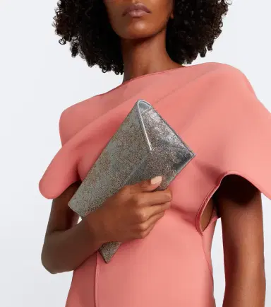 Aquazzura Envelope sequined metallic leather clutch | Thumbnail 7
