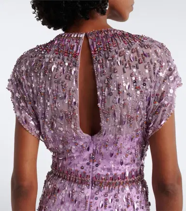 Jenny Packham Lauretta sequined tulle gown | Thumbnail 5