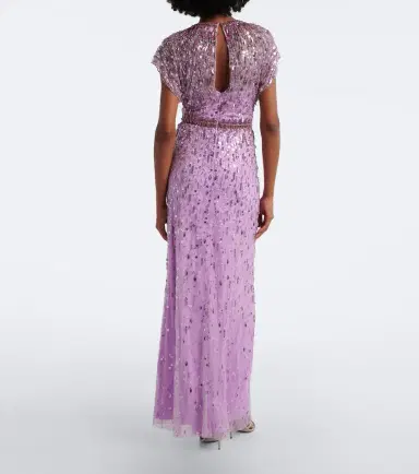 Jenny Packham Lauretta sequined tulle gown | Thumbnail 6