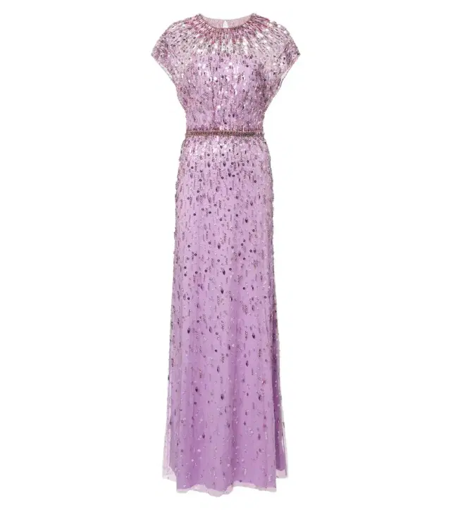 Jenny Packham Lauretta sequined tulle gown