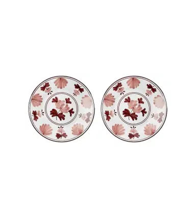 Cabana Blossom set of 2 ceramic dessert plates | Thumbnail 1