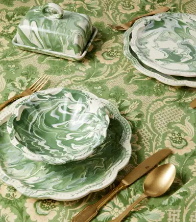 Cabana Marbled set of 2 ceramic bowls | Thumbnail 4