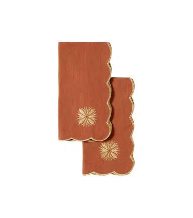 Cabana Terracotta set of 2 linen and cotton napkins | Thumbnail 1
