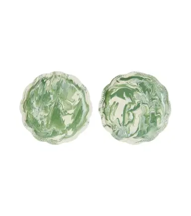 Cabana Marbled set of 2 ceramic dinner plates | Thumbnail 1