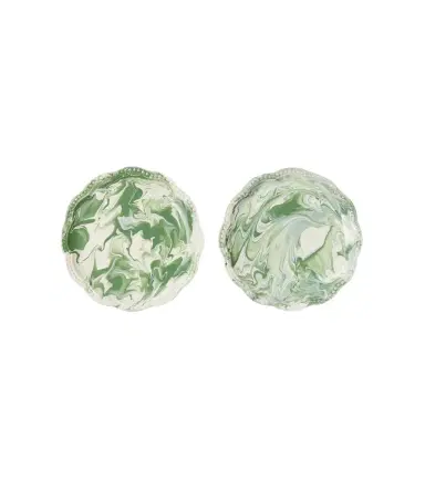 Cabana Marbled set of 2 ceramic dessert plates | Thumbnail 1