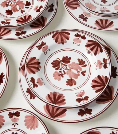 Cabana Blossom set of 2 ceramic soup plates | Thumbnail 3