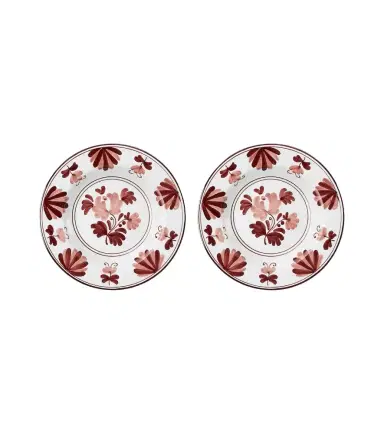 Cabana Blossom set of 2 ceramic soup plates | Thumbnail 1