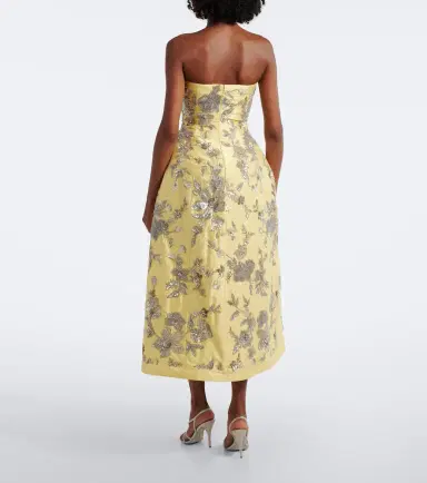 LA FUORI Là Fuori Aurelia sequined silk bustier dress | Thumbnail 3