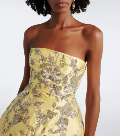 LA FUORI Là Fuori Aurelia sequined silk bustier dress | Thumbnail 5