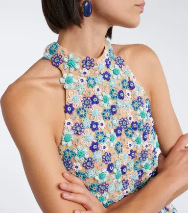 La Fuori Là Fuori Arbor beaded open-back minidress | Thumbnail 2
