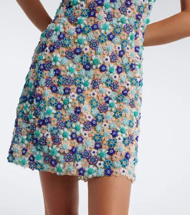 La Fuori Là Fuori Arbor beaded open-back minidress | Thumbnail 3
