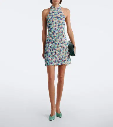 La Fuori Là Fuori Arbor beaded open-back minidress | Thumbnail 4