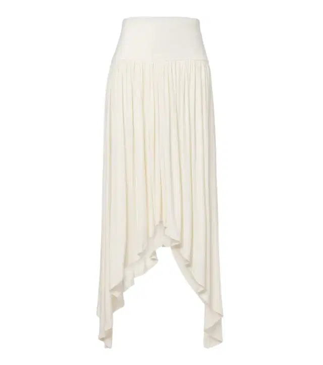Aya Muse Elya asymmetric pleated midi skirt