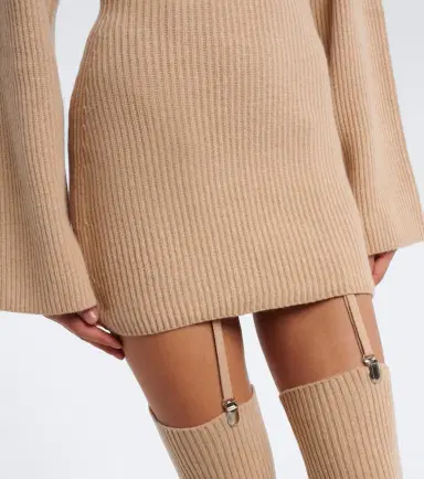 Aya Muse Cursa ribbed-knit wool minidress and tights set | Thumbnail 2
