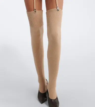 Aya Muse Cursa ribbed-knit wool minidress and tights set | Thumbnail 3