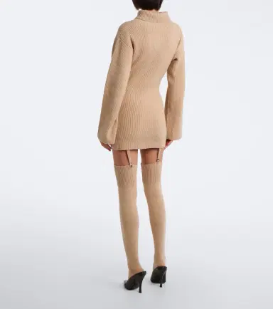 Aya Muse Cursa ribbed-knit wool minidress and tights set | Thumbnail 6