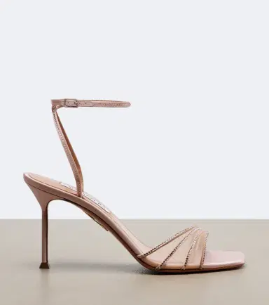 Aquazzura Dream Girl suede and mesh sandals | Thumbnail 2