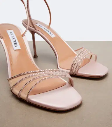 Aquazzura Dream Girl suede and mesh sandals | Thumbnail 4