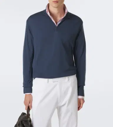 Sunspel Wool half-zip sweater | Thumbnail 4