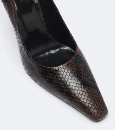 JUDE Fame snake-effect leather pumps | Thumbnail 3
