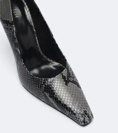 JUDE Fame snake-effect leather pumps | Thumbnail 2