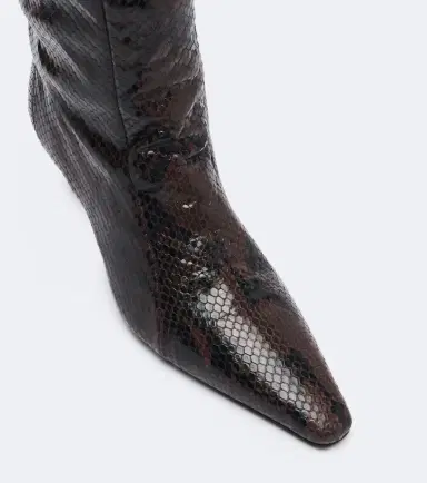 JUDE Cave snake-effect leather mid-calf boots | Thumbnail 4