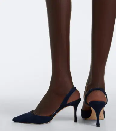 Manolo Blahnik Carolyne 70 suede slingback pumps | Thumbnail 6 Manolo Blahnik Carolyne 70 suede slingback pumps | Thumbnail 6