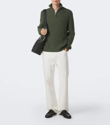 Allude Wool and cashmere half-zip sweater | Thumbnail 2