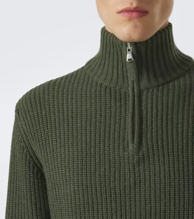 Allude Wool and cashmere half-zip sweater | Thumbnail 4