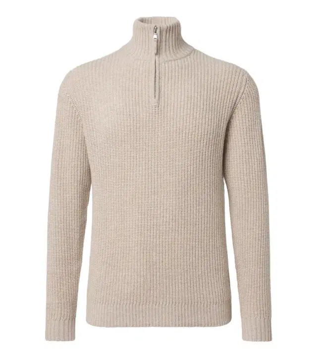 Allude Wool and cashmere half-zip sweater