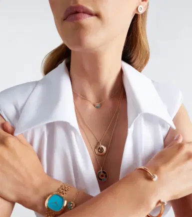 Piaget Possession Vibrant Palace 18kt rose gold necklace with turquoise and diamond | Thumbnail 4 Piaget Possession Vibrant Palace 18kt rose gold necklace with turquoise and diamond | Thumbnail 4