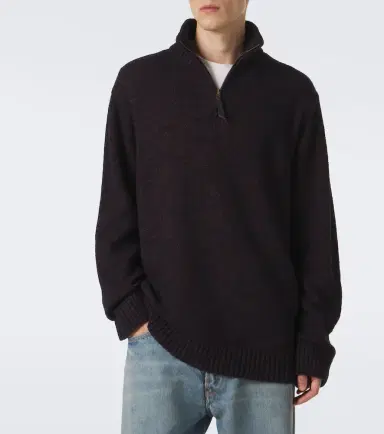 Maison Margiela Cotton and wool-blend sweater | Thumbnail 4 Maison Margiela Cotton and wool-blend sweater | Thumbnail 4