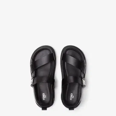 Fendi Sandals with interwoven bands and metal FF side buckle | Thumbnail 4 Fendi Sandals with interwoven bands and metal FF side buckle | Thumbnail 4
