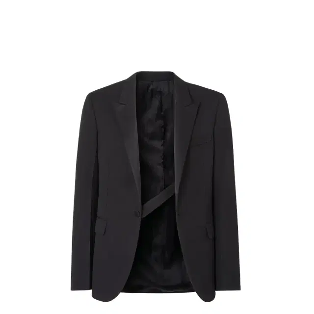 Single-breasted jacket featuring a removable inner strap