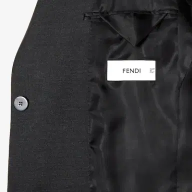 Fendi Tailored-style single-breasted slim-fit jacket with | Thumbnail 5 Fendi Tailored-style single-breasted slim-fit jacket with | Thumbnail 5