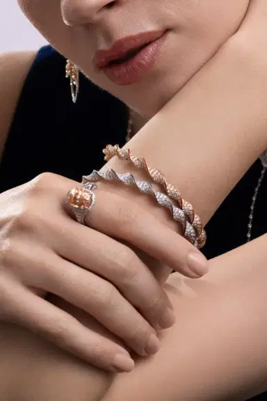 CICADA Diamond Black Enamel Twist Bracelet | Thumbnail 2
