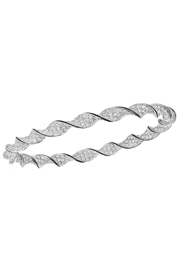 CICADA Diamond Black Enamel Twist Bracelet