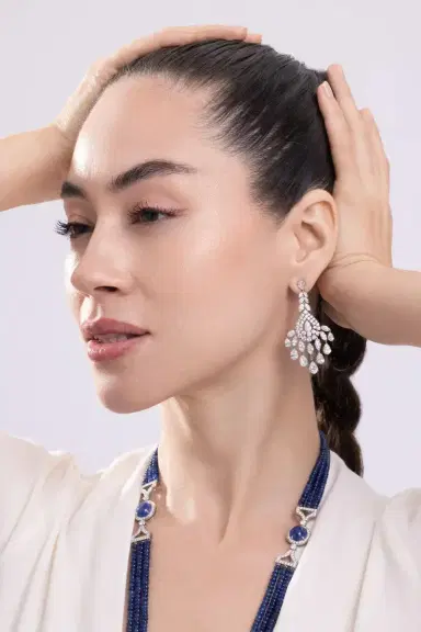 CICADA Diamond Chandelier Earrings | Thumbnail 3