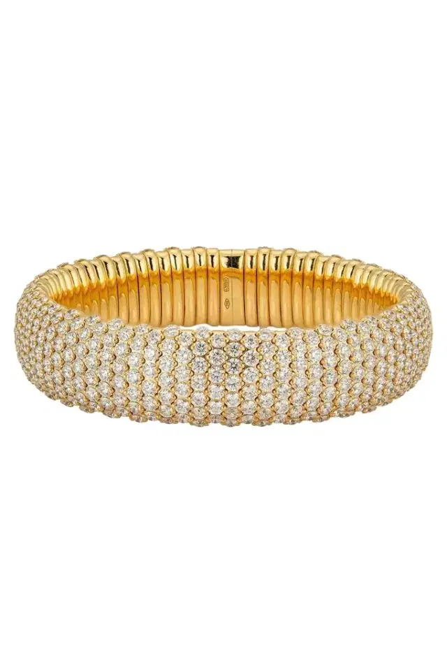 Zydo Diamond Domed Wide Stretch Bracelet