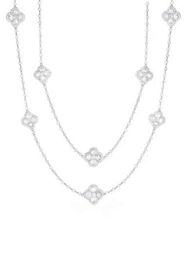 CICADA Diamond Floral Chain Necklace | Thumbnail 1
